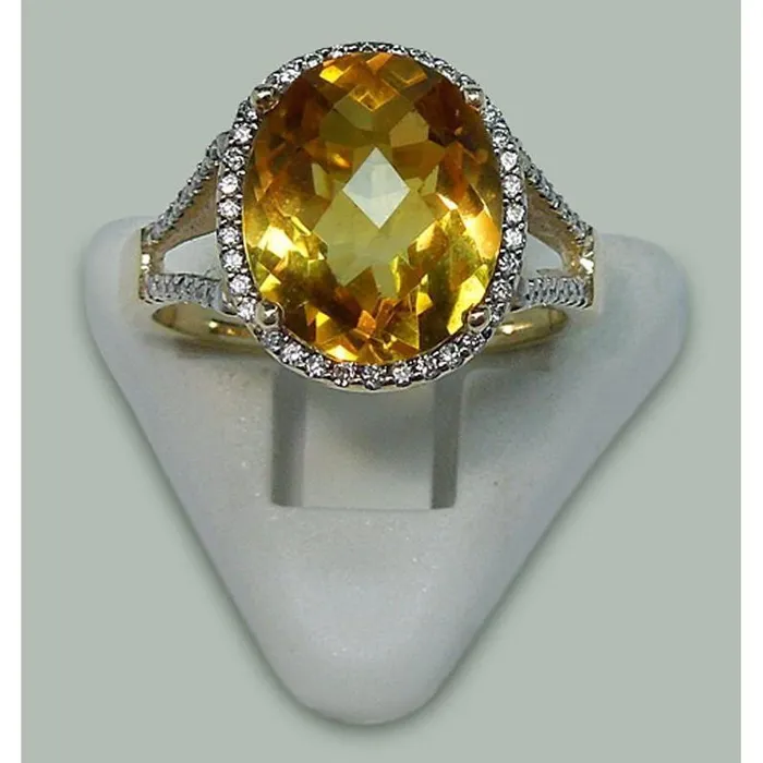 Rings 475 Ct Madeira Citrine Natural Earth Mined Diamond Oval Ring With Accents Yellow Gold GB Rings 475 Ct Madeira Citrine Natural Earth Mined Diamond Oval Ring With Accents Yellow Gold GB