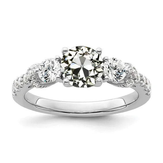 Rings Anniversary Ring With Accents Round Old Mine Cut Genuine Natural Earth Mined Diamond 3 Carats HarryChadEntcom Rings Anniversary Ring With Accents Round Old Mine Cut Genuine Natural Earth Mined Diamond 3 Carats HarryChadEntcom