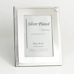 Rings Bey Berk Silver Plated 4X6 Picture Frame With Easel Back Bey Berk
