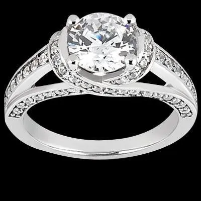 Rings GB 201 Carat Natural Earth Mined Diamond Anniversary Solitaire Ring With Accents White Gold 14K Rings GB 201 Carat Natural Earth Mined Diamond Anniversary Solitaire Ring With Accents White Gold 14K