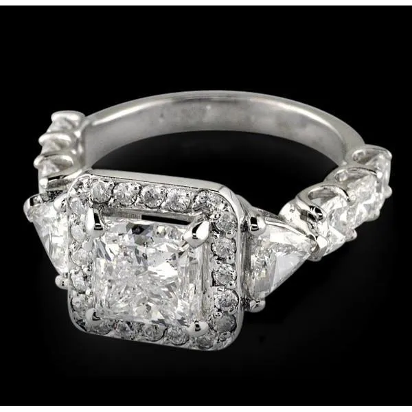 Rings GB 250 Carats Princess Natural Earth Mined Diamond Anniversary Ring White Gold 14K Rings GB 250 Carats Princess Natural Earth Mined Diamond Anniversary Ring White Gold 14K