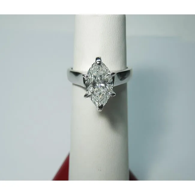 Rings GB 301 Carats Marquise Genuine Natural Earth Mined Diamond Solitaire Ring Women Jewelry New