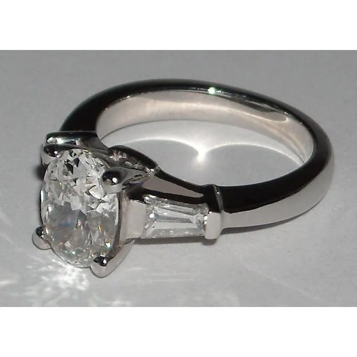 Rings GB Oval Cut 3 Stone Natural Earth Mined Diamond Womens Ring 201 Carats White Gold Rings GB Oval Cut 3 Stone Natural Earth Mined Diamond Womens Ring 201 Carats White Gold