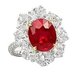 Rings GB Oval Ruby With Natural Earth Mined Diamonds 610 Ct Wedding Ring Gold 14K Rings GB Oval Ruby With Natural Earth Mined Diamonds 610 Ct Wedding Ring Gold 14K