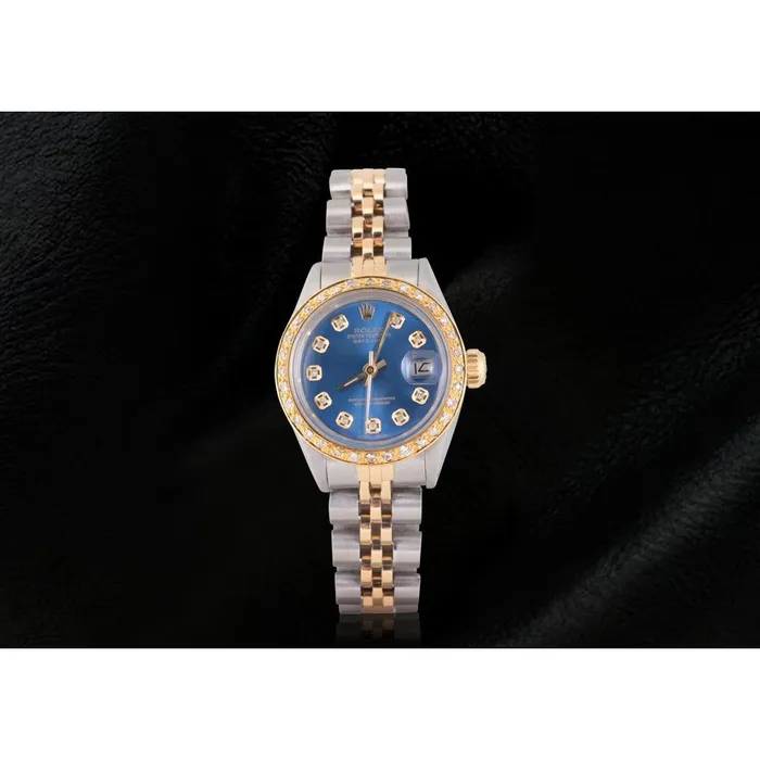 Rings GB Two Tone Jubilee Blue Diamond Dial Bezel Lady Watch Rolex Datejust Rings GB Two Tone Jubilee Blue Diamond Dial Bezel Lady Watch Rolex Datejust