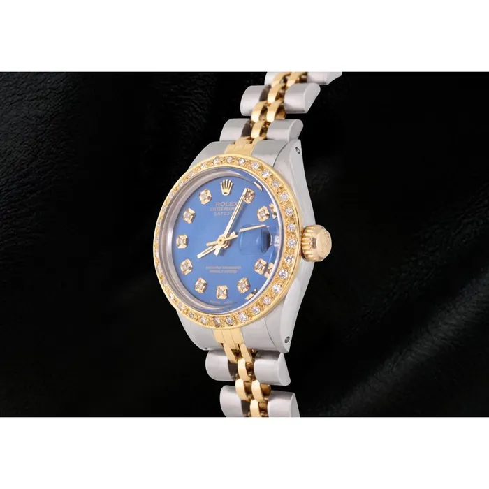 Rings GB Two Tone Jubilee Blue Diamond Dial Bezel Lady Watch Rolex Datejust Rings GB Two Tone Jubilee Blue Diamond Dial Bezel Lady Watch Rolex Datejust