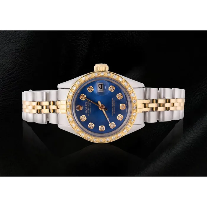 Rings GB Two Tone Jubilee Blue Diamond Dial Bezel Lady Watch Rolex Datejust Rings GB Two Tone Jubilee Blue Diamond Dial Bezel Lady Watch Rolex Datejust