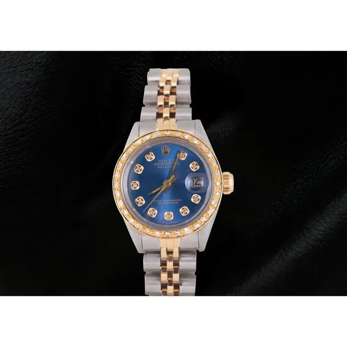 Rings GB Two Tone Jubilee Blue Diamond Dial Bezel Lady Watch Rolex Datejust Rings GB Two Tone Jubilee Blue Diamond Dial Bezel Lady Watch Rolex Datejust