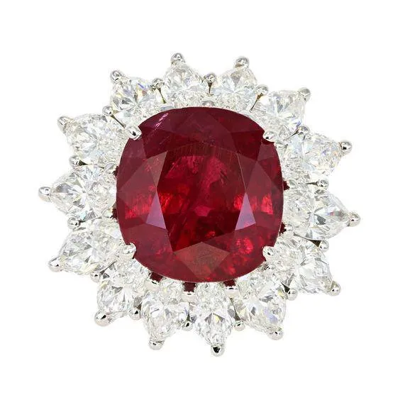 Rings GB Wedding Ring Garnet With Natural Earth Mined Diamonds 13 Ct White Gold 14K Rings GB Wedding Ring Garnet With Natural Earth Mined Diamonds 13 Ct White Gold 14K