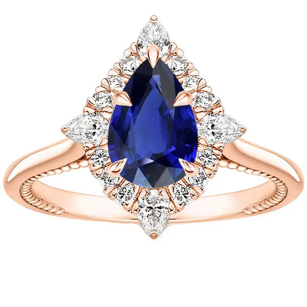Rings Halo Pear Cut Engagement Ring Blue Sapphire Natural Earth Mined Diamonds 4 Carats HarryChadEntcom Rings Halo Pear Cut Engagement Ring Blue Sapphire Natural Earth Mined Diamonds 4 Carats HarryChadEntcom