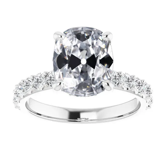 Rings HarryChadEntcom 550 Carats Oval Old Miner Genuine Diamond Wedding Ring White Gold 14K Rings HarryChadEntcom 550 Carats Oval Old Miner Genuine Diamond Wedding Ring White Gold 14K