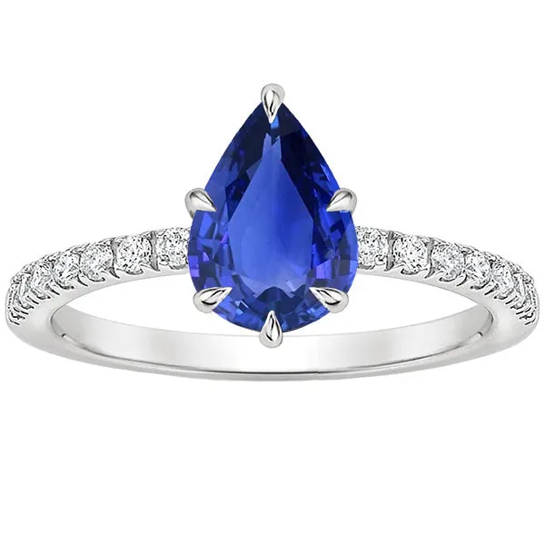 Rings HarryChadEntcom Blue Sapphire Natural Earth Mined Diamond Anniversary Ring Pear Cut Accented 5 Carats Rings HarryChadEntcom Blue Sapphire Natural Earth Mined Diamond Anniversary Ring Pear Cut Accented 5 Carats