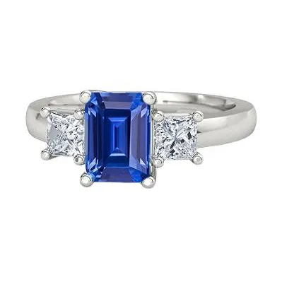 Rings HarryChadEntcom Emerald 3 Stone Ring Ceylon Sapphire Princess Natural Earth Mined Diamonds 175 Carats Rings HarryChadEntcom Emerald 3 Stone Ring Ceylon Sapphire Princess Natural Earth Mined Diamonds 175 Carats