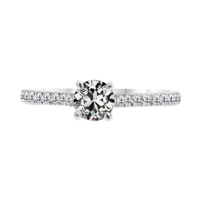 Rings HarryChadEntcom Ladies Jewelry 2 Carat Old European Earth Mined Diamond Ring White Gold 14K
