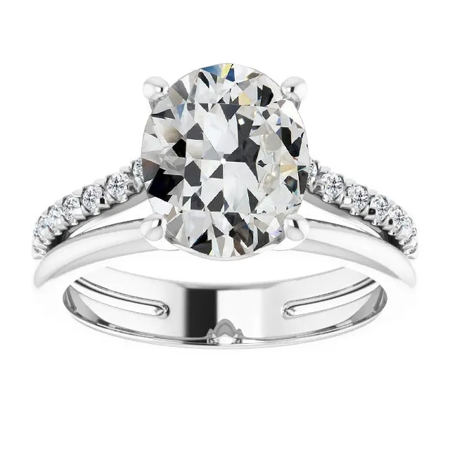 Rings HarryChadEntcom Oval Big Old European Split Shank Solitaire With Accent Lab Grown Diamond Ring 10 Ct Rings HarryChadEntcom Oval Big Old European Split Shank Solitaire With Accent Lab Grown Diamond Ring 10 Ct