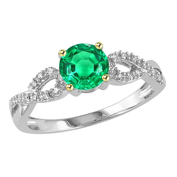 Rings HarryChadEntcom Round Cut Green Emerald Wedding Ring