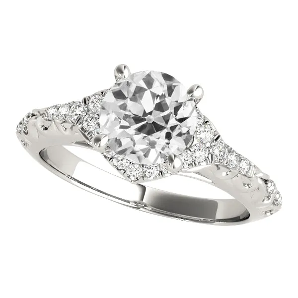Rings HarryChadEntcom Round Engagement Ring Old Mine Cut Real Natural Earth Mined Diamonds Jewelry 4 Carat White Gold Rings HarryChadEntcom Round Engagement Ring Old Mine Cut Real Natural Earth Mined Diamonds Jewelry 4 Carat White Gold