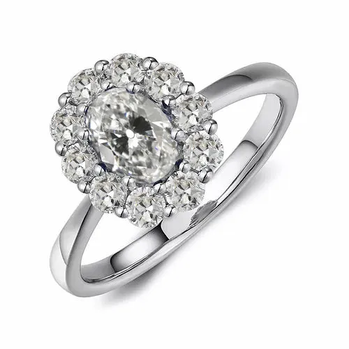 Rings HarryChadEntcom Round Oval Old Cut Natural Earth Mined Diamond Halo Ring Tapered Shank 4 Carats Rings HarryChadEntcom Round Oval Old Cut Natural Earth Mined Diamond Halo Ring Tapered Shank 4 Carats
