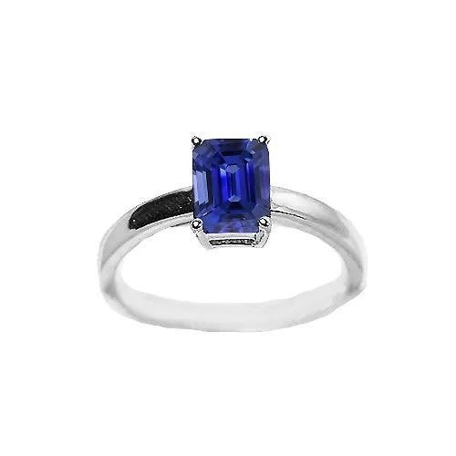 Rings HarryChadEntcom Solitaire Emerald Shaped Sri Lankan Sapphire Ring 150 Carats Rings HarryChadEntcom Solitaire Emerald Shaped Sri Lankan Sapphire Ring 150 Carats