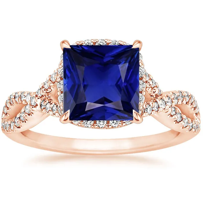 Rings HarryChadEntcom Women Natural Earth Mined Diamond Ring Princess Ceylon Sapphire With Accents 625 Carats Rings HarryChadEntcom Women Natural Earth Mined Diamond Ring Princess Ceylon Sapphire With Accents 625 Carats