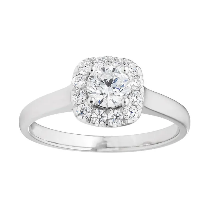 Rings Round 270 Carats Natural Earth Mined Diamond Halo Engagement Ring White Gold 14K GB Rings Round 270 Carats Natural Earth Mined Diamond Halo Engagement Ring White Gold 14K GB