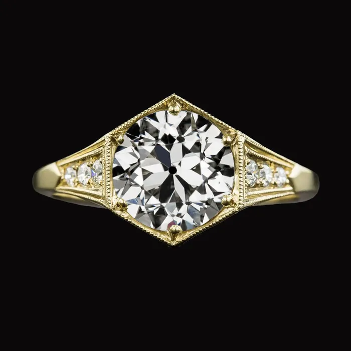 Rings Round Old Mine Cut Natural Earth Mined Diamond Ring Tapered Shank Yellow Gold 350 Carats HarryChadEntcom Rings Round Old Mine Cut Natural Earth Mined Diamond Ring Tapered Shank Yellow Gold 350 Carats HarryChadEntcom