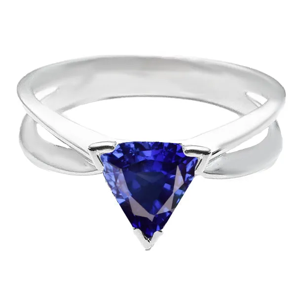Rings Sapphire Solitaire Ring Trillion Cut V Prong Split Shank 150 Carats HarryChadEntcom Rings Sapphire Solitaire Ring Trillion Cut V Prong Split Shank 150 Carats HarryChadEntcom
