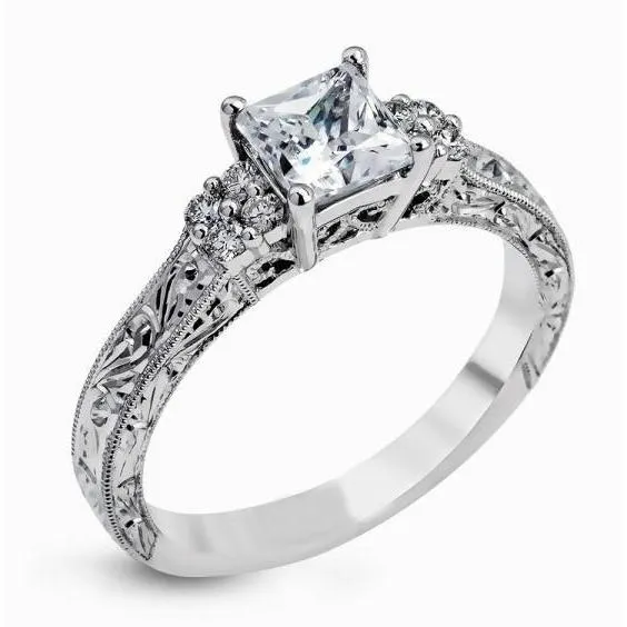 Rings Sparkling 265 Carats Natural Earth Mined Diamonds Antique Style Wedding Ring White Gold GB Rings Sparkling 265 Carats Natural Earth Mined Diamonds Antique Style Wedding Ring White Gold GB