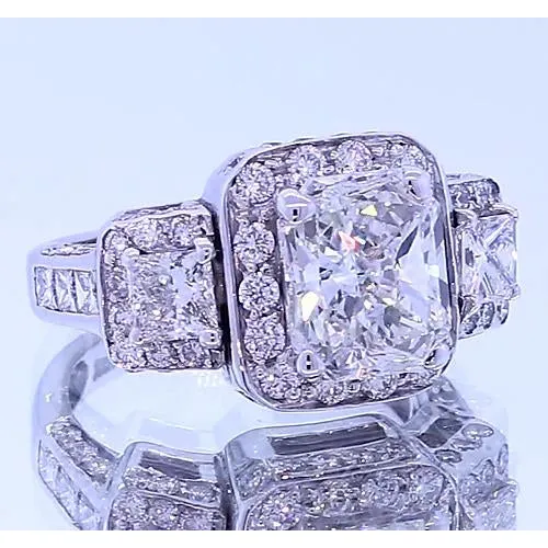 Rings Vintage Inspired 350 Carats Cushion Natural Earth Mined Diamond Anniversary Ring GB Rings Vintage Inspired 350 Carats Cushion Natural Earth Mined Diamond Anniversary Ring GB