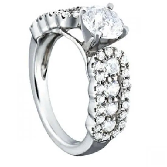 Rings White Gold 14K Natural Earth Mined Diamond 150 Carats Solitaire Fancy Ring With Accents GB Rings White Gold 14K Natural Earth Mined Diamond 150 Carats Solitaire Fancy Ring With Accents GB