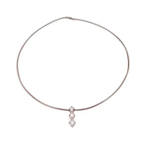 Rose Gold Necklace Journey Pendant 15 Ct Yards Of Natural Earth Mined Diamonds GB Necklaces