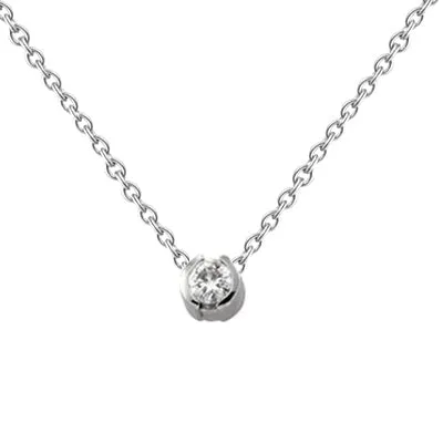 Round Cut Solitaire Natural Earth Mined Diamond Necklace Pendant 1 Carat Solid White Gold GB Necklaces Round Cut Solitaire Natural Earth Mined Diamond Necklace Pendant 1 Carat Solid White Gold GB Necklaces