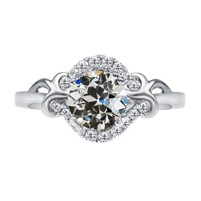 Round Mined Diamond Old Cut Halo Anniversary Ring 3 Carats White Gold HarryChadEntcom Rings Round Mined Diamond Old Cut Halo Anniversary Ring 3 Carats White Gold HarryChadEntcom Rings