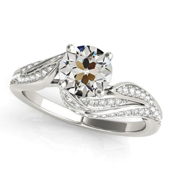 Round Old Cut Natural Earth Mined Diamond Anniversary Ring Twisted Shank 450 Carats HarryChadEntcom Rings Round Old Cut Natural Earth Mined Diamond Anniversary Ring Twisted Shank 450 Carats HarryChadEntcom Rings