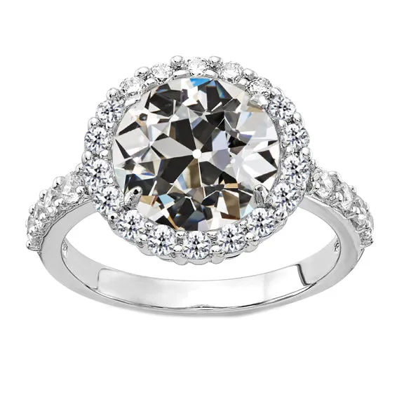 Round Old Mine Cut Halo Anniversary Real Diamond Ring 450 Carats HarryChadEntcom Rings Round Old Mine Cut Halo Anniversary Real Diamond Ring 450 Carats HarryChadEntcom Rings