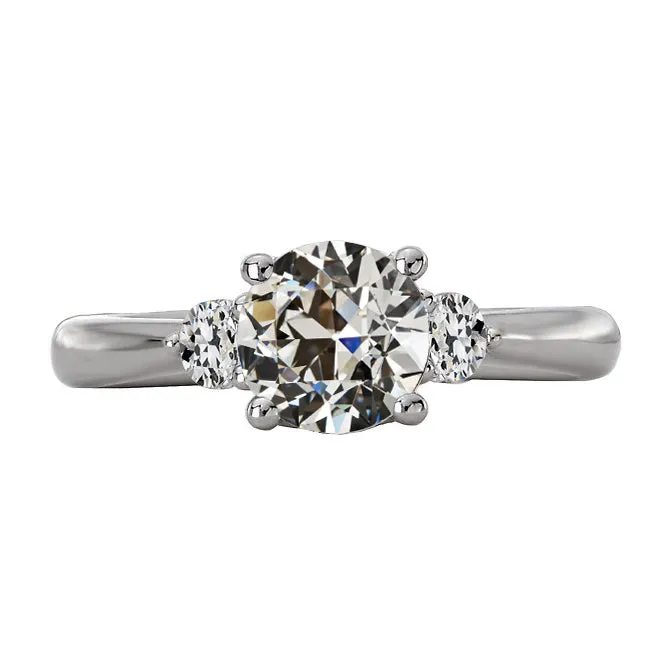 Round Old Miner Real Natural Earth Mined Diamond Three Stone Engagement Ring 350 Carats HarryChadEntcom Rings Round Old Miner Real Natural Earth Mined Diamond Three Stone Engagement Ring 350 Carats HarryChadEntcom Rings