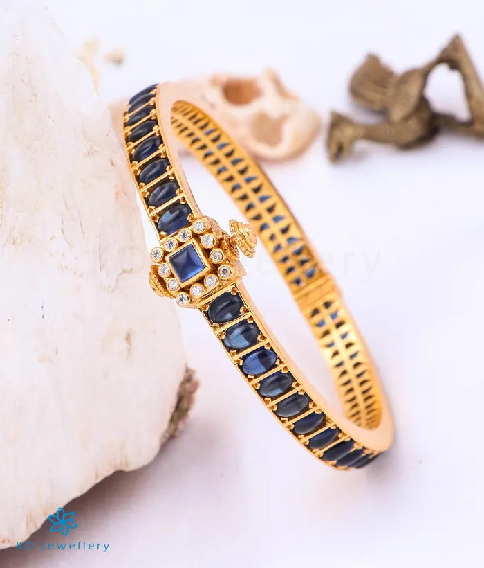 Silversmith Bracelets The Samatva Silver Kemp Bracelet Blue Size 22242628
