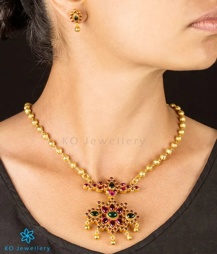Silversmith Necklaces The Dwija Silver Reversible Kemp Necklace
