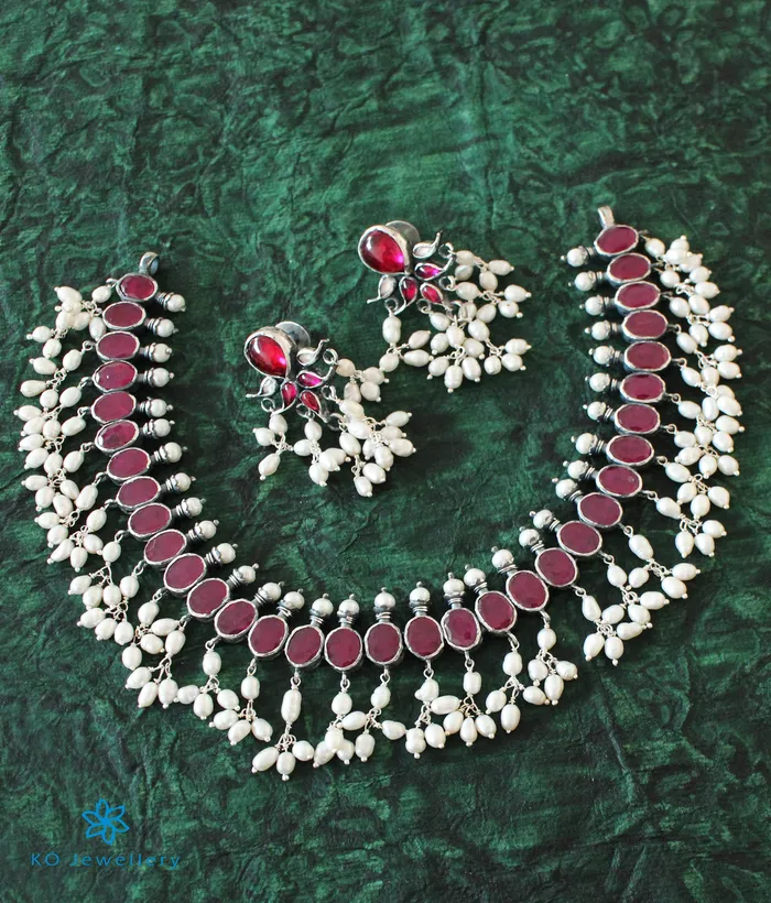 Silversmith Necklaces The Vishruth Silver Necklace Oxidised