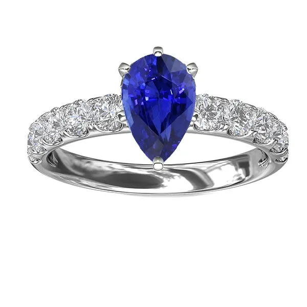 Solitaire Blue Sapphire Engagement Ring With Natural Earth Mined Diamond Accents 4 Carats HarryChadEntcom Rings Solitaire Blue Sapphire Engagement Ring With Natural Earth Mined Diamond Accents 4 Carats HarryChadEntcom Rings