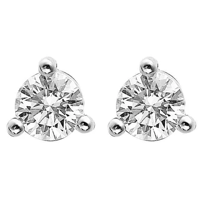 Solitaire Stud Natural Earth Mined Diamond Earrings 25 Carats Women White Gold Jewelry GB Earrings Solitaire Stud Natural Earth Mined Diamond Earrings 25 Carats Women White Gold Jewelry GB Earrings