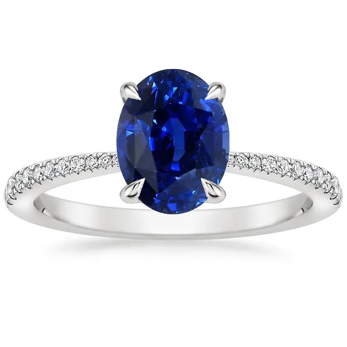Solitaire With Accents Ring Oval Sri Lankan Sapphire 350 Carats HarryChadEntcom Rings Solitaire With Accents Ring Oval Sri Lankan Sapphire 350 Carats HarryChadEntcom Rings