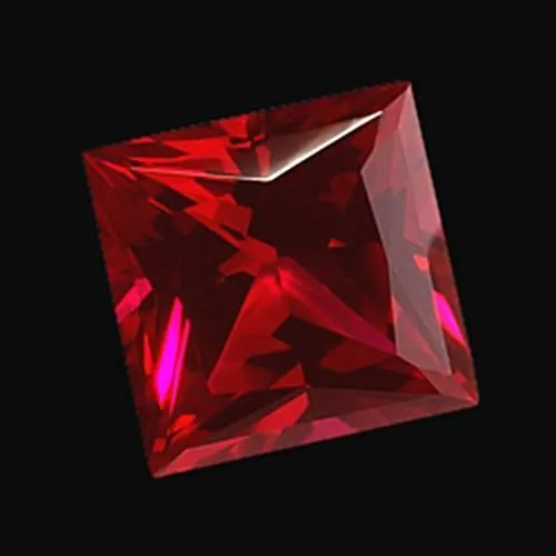 Sparkling Loose Ruby 15 Carats Red Ruby Princess Cut GB Rings