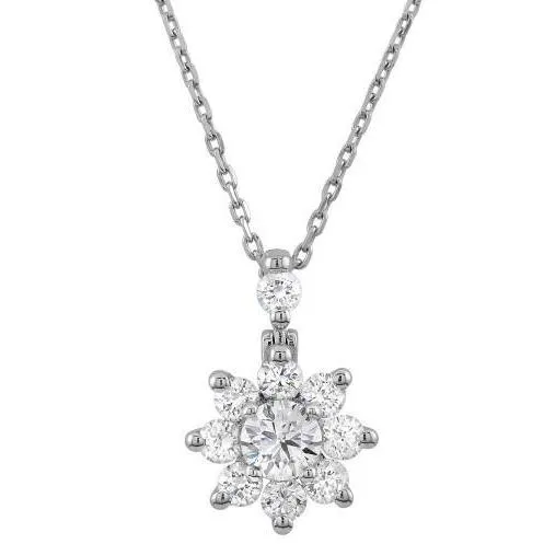 Sparkling Round Cut Natural Earth Mined Diamond Pendant Necklace 395 Carat White Gold 14K GB Necklaces Sparkling Round Cut Natural Earth Mined Diamond Pendant Necklace 395 Carat White Gold 14K GB Necklaces