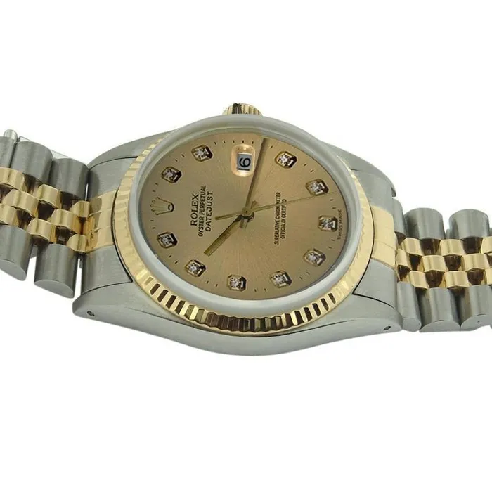 Stainless Steel And Yellow Watch Date Just Rolex Diamond Dial Watch GB Watches Stainless Steel And Yellow Watch Date Just Rolex Diamond Dial Watch GB Watches