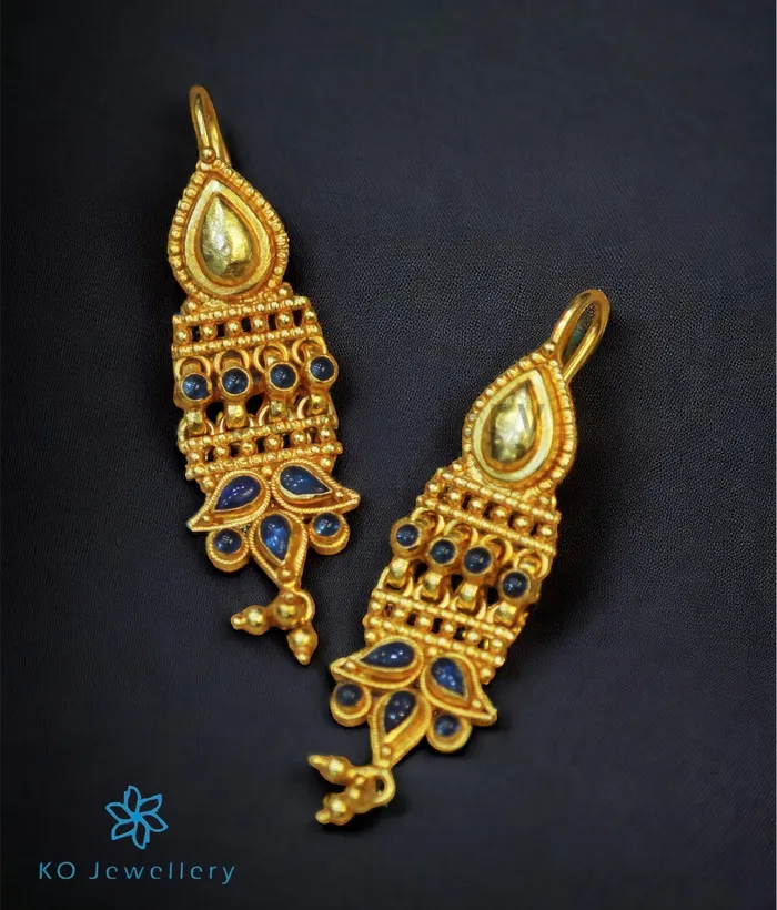 The Abir Silver EarringsBlue Silversmith Earrings
