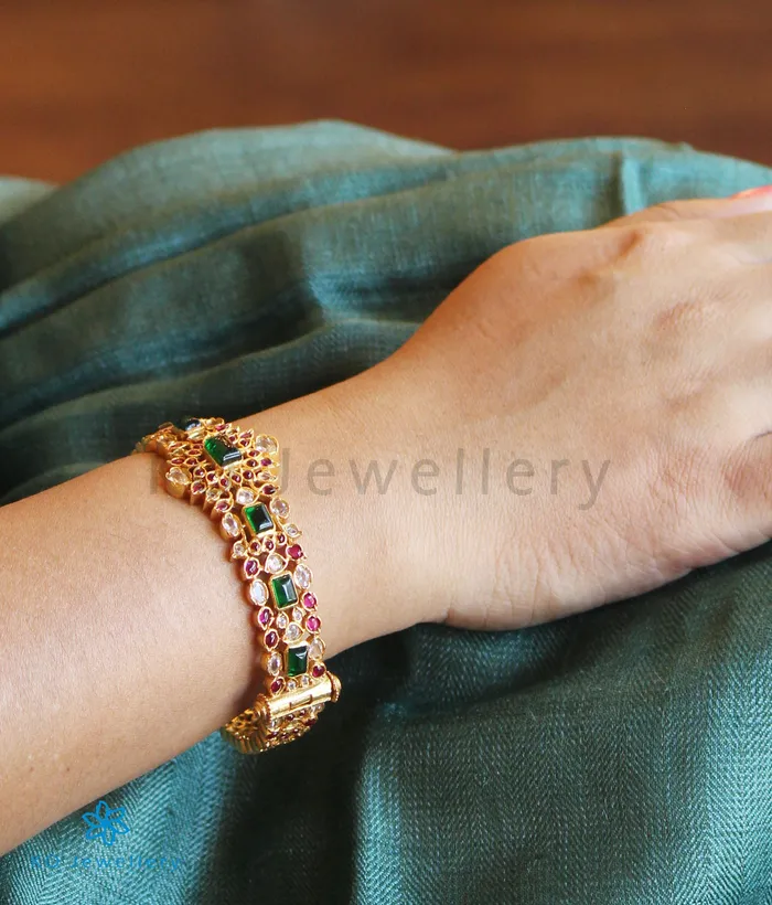 The Ahalya Silver Bracelet RedGreenSize 22242628 Silversmith Bracelets