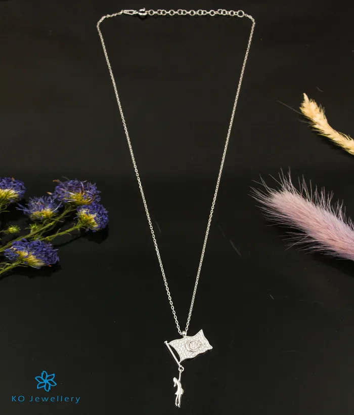 The Flag Silver Necklace Imported Necklaces