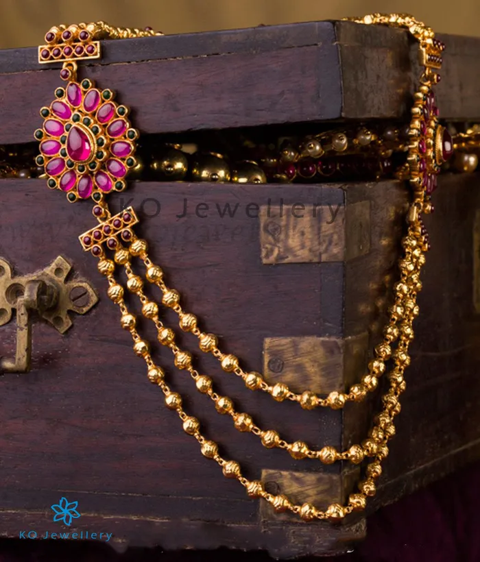 The Madhavi Three Strand Silver Necklace Silversmith Necklaces