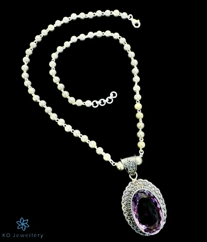 The Ragavy Silver Gemstone Necklace Gemstone Necklaces